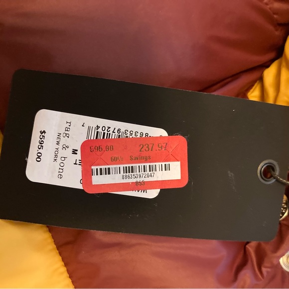 NWT Rag & Bone Joelle Ladies Down winter puffer Jacket Coat Medium M 70s Retro - Picture 11 of 14